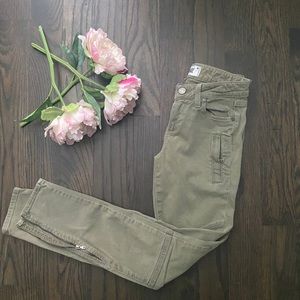 Paige Denim army green jeans Sz 25